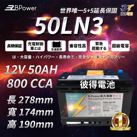 EzBPower 永久電瓶 50LN3 超級電容 鋰鐵電池 歐規電池 怠速熄火可安裝