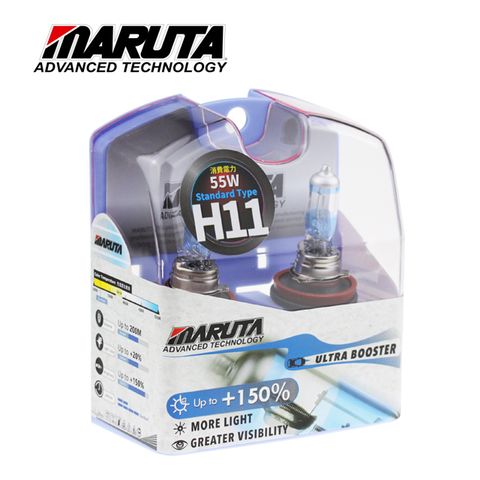 最新最亮 MARUTA ULTRA BOOSTER +150% 超速光 鹵素燈泡 H11