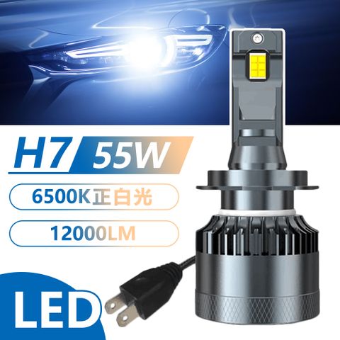 55W大功率超亮汽車LED大燈H7 (2入/組)