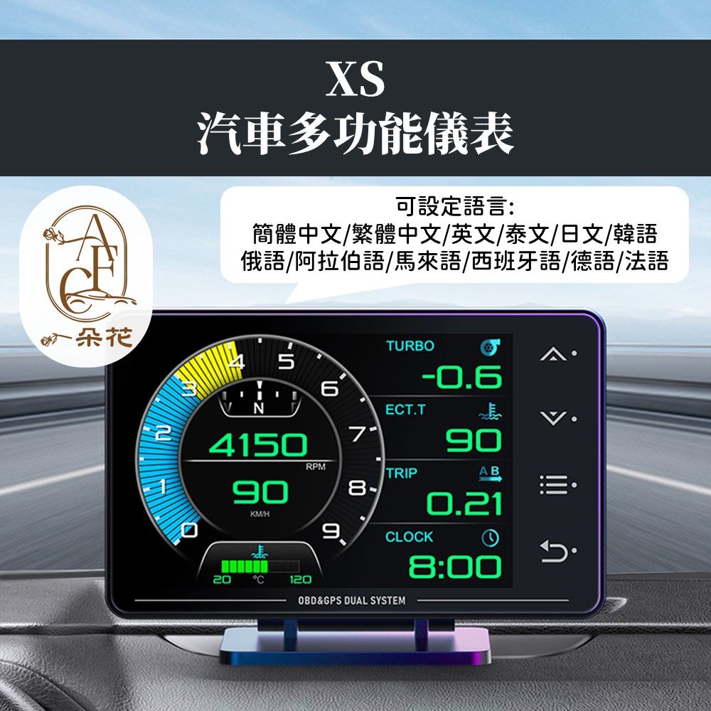 A.F.C 一朵花 XS HUD雙系統 所有車可用 抬頭顯示器 hud obd2 gps 油電車 貨車 不分車款