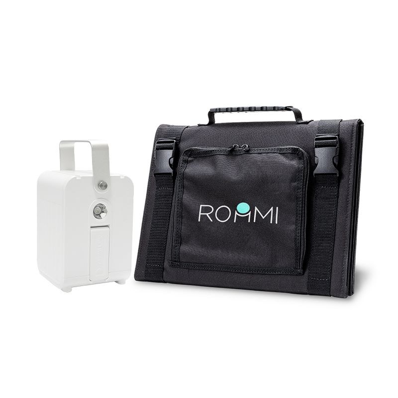 Roommi 行動電源  容量26800mah 多功能行動充電站60W太陽能板套組 小巧輕盈方便攜帶