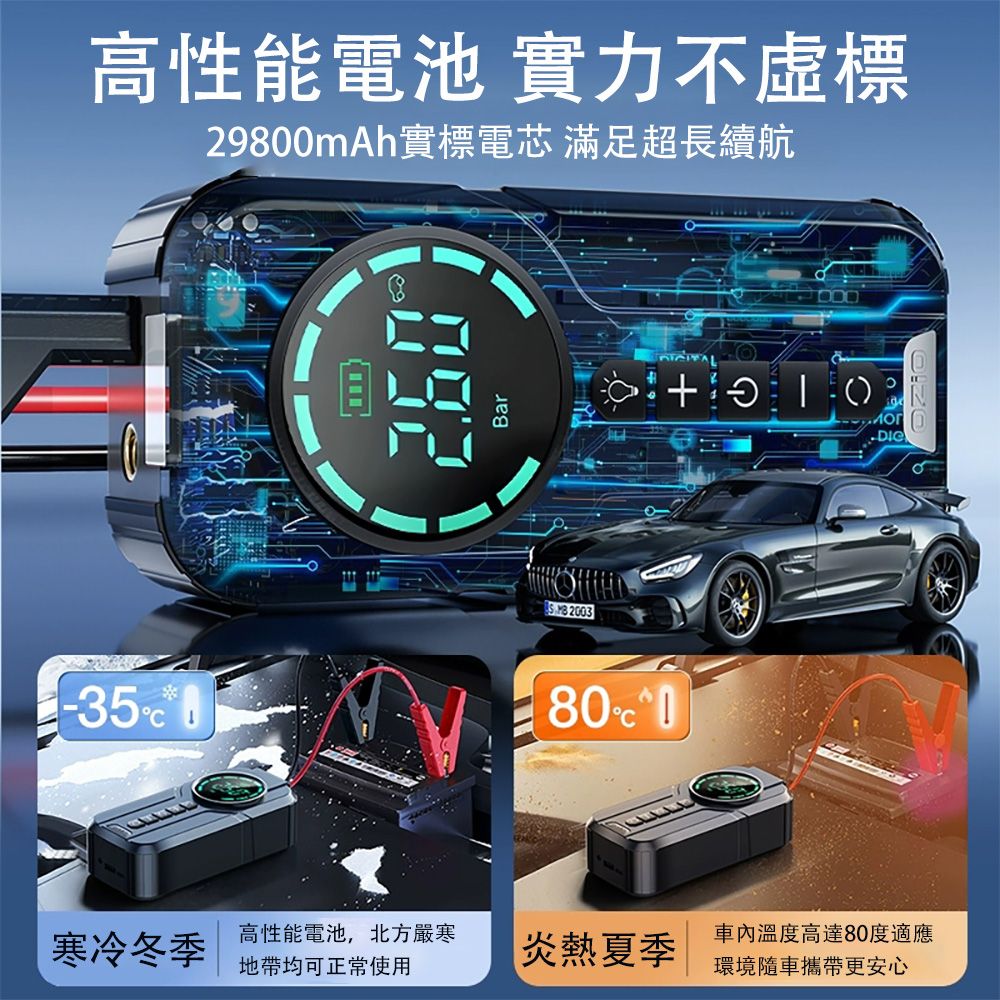 高性能電池 實力不虛標2980mAh實標電芯 滿足超長續航  Bar 200380 0寒冷冬季高性能電池,北方嚴寒地帶均可正常使用炎熱夏季溫度高達80度適應環境隨車攜帶更安心