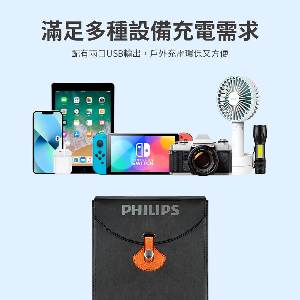 PHILIPS 飛利浦  20W太陽能充電板 DLP8841C