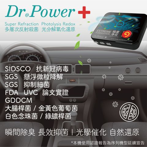 Dr@Power 車用UVC空氣淨化器除臭/抑菌/PM2.5/塵蟎