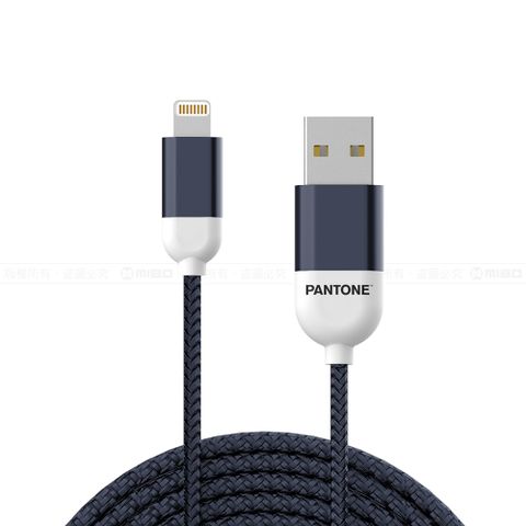 PANTONE 彩通 USB-A to Lightning 充電傳輸線 1.5M 海軍藍