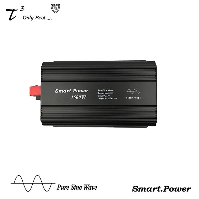 Smart.Power 石兆 DC12V to 110V 1500W 純正弦波 汽車電源轉換器 [  電壓顯示 ] [  純正弦波 ] [ DC12V to 110V ] [ 最大輸出1500W ] [ 台灣工廠製造 ]