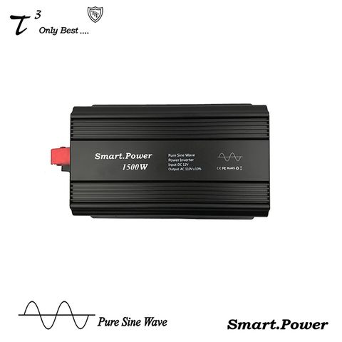 石兆Smart.Power DC12V to 110V 1500W 純正弦波 汽車電源轉換器 [ 電壓顯示 ] [ 純正弦波 ] [ DC12V to 110V ] [ 最大輸出1500W ] [ 台灣工廠製造 ]