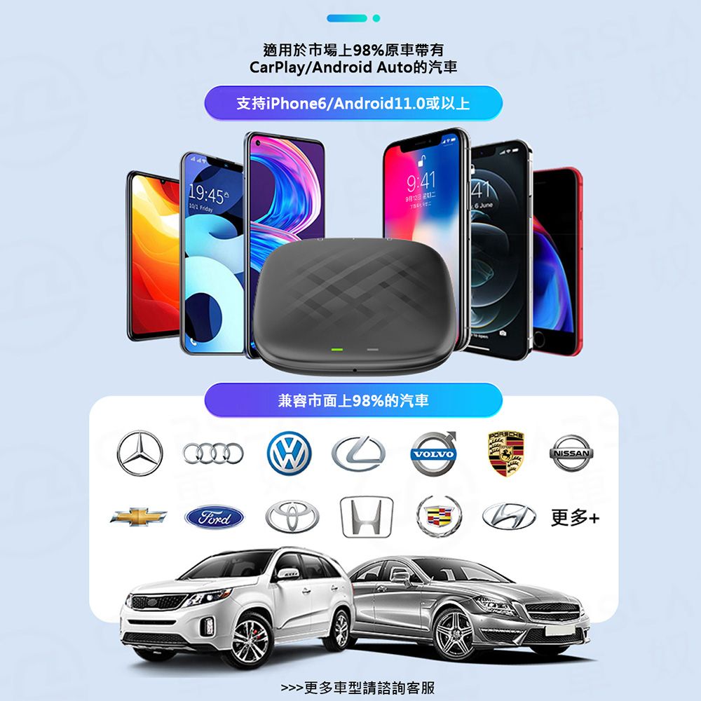  carlinkit Carplay轉安卓 Tbox 4G+64GB內存 車載影音盒 安卓盒 applepie 支持原廠車機轉換為安卓系統觀看YoutubeNetflix