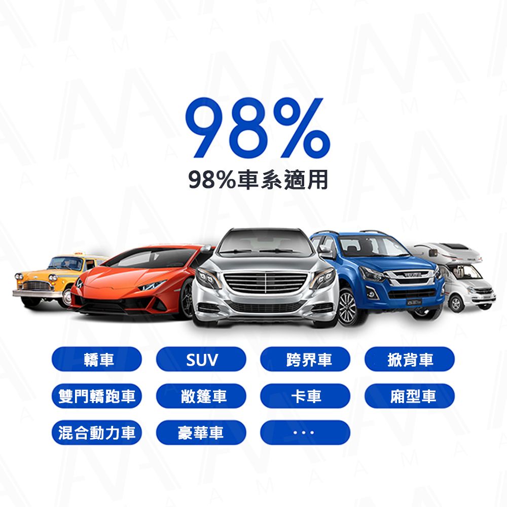 98%98%車系適用轎車SUV跨界車掀背車雙門轎跑車敞篷車卡車廂型車混合動力車豪華車