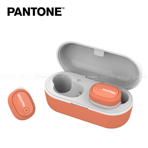 玩色生活 音你而聲PANTONE 彩通 繽紛玩色 真無線 藍芽5.0 無線耳機 螢光橘 PT-TWS004