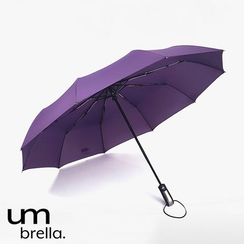 【輕量款-深紫】10骨 超大傘面自動傘 一鍵自動開收傘 摺疊傘 雨傘 折傘0.44KG輕量化自動傘