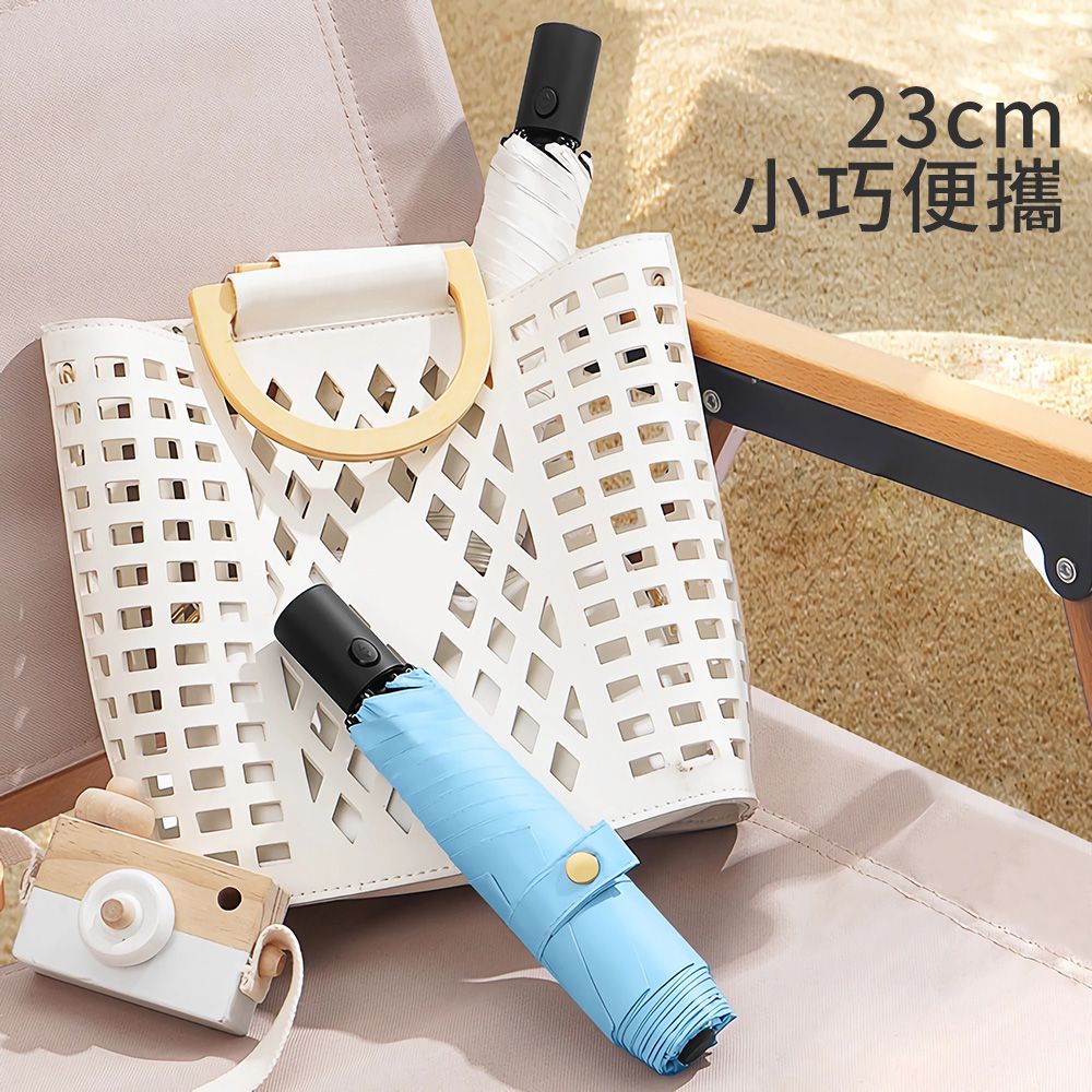  Luxing 198g輕壓好收傘 極輕省力安全自動傘 UPF50+黑膠全波段防曬遮陽傘 折疊晴雨傘口袋傘 迷你輕量傘