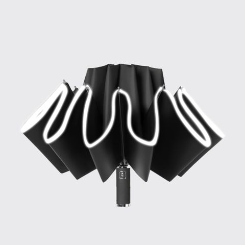 超輕量反向雨傘 ▶ 黑膠防曬 反向傘 自動傘 折疊傘 大傘面 - 雅致黑超輕量 ! 不到0.5kg 單手操作