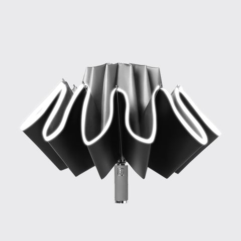 超輕量反向雨傘 ▶ 黑膠防曬 反向傘 自動傘 折疊傘 大傘面 - 經典灰超輕量 ! 不到0.5kg 單手操作