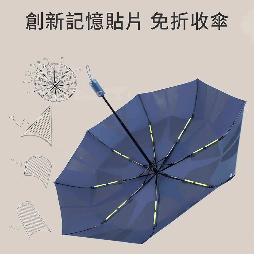  Eazy 快速捲收 記憶傘面 輕壓秒收自動傘 省力防回彈 雙玻纖傘骨抗風折傘 抗UV遮陽傘 摺疊晴雨傘