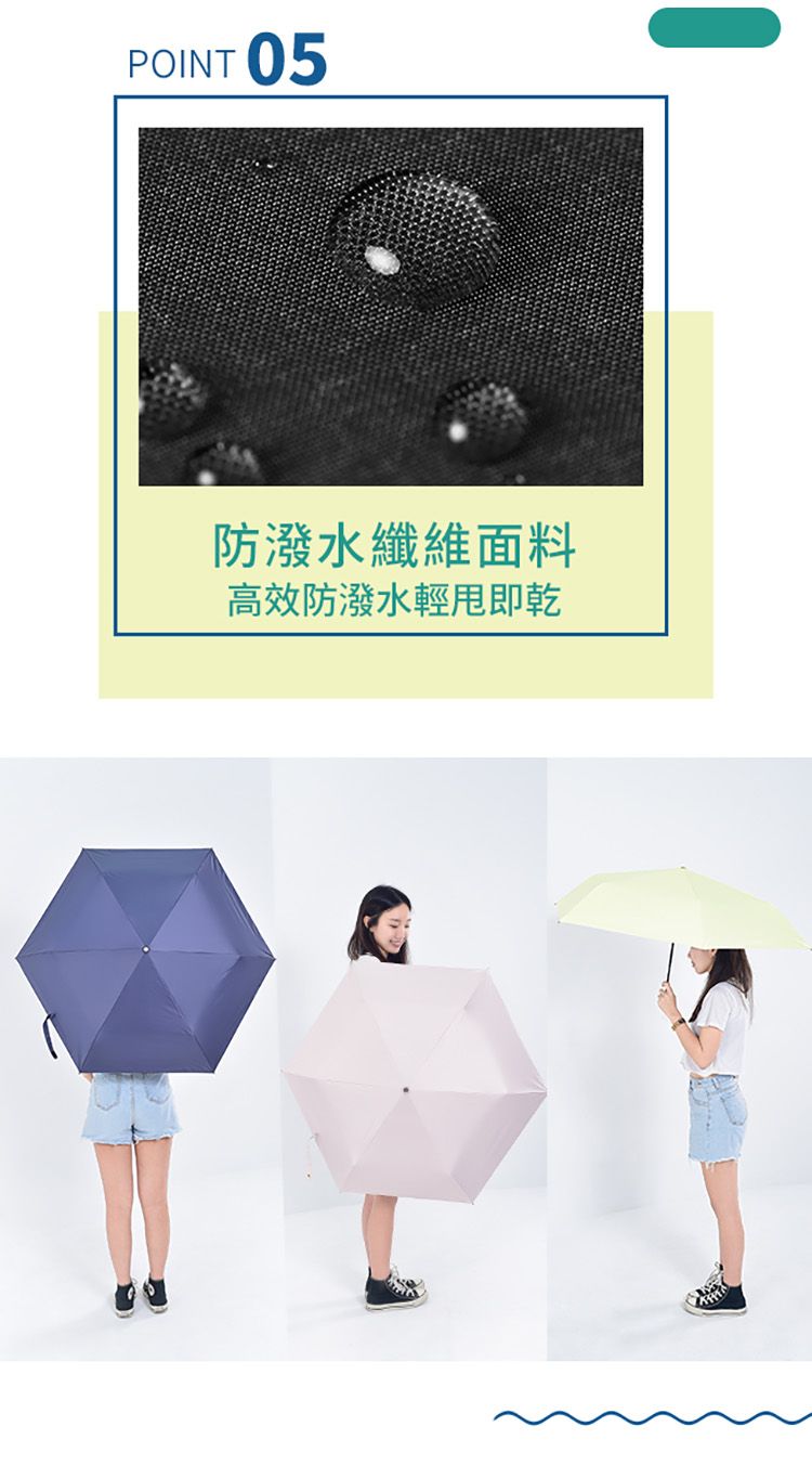 POINT 05防潑水纖維面料高效防潑水輕即乾