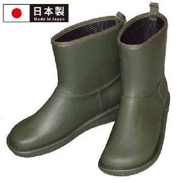 【Charming】日本製 時尚造型【個性雪靴雨鞋】-墨綠色-712