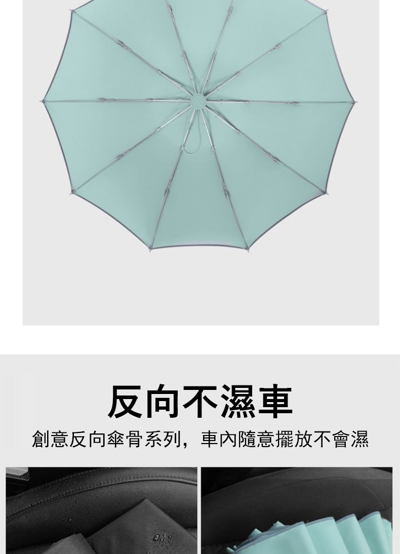 反向不濕車創意反向傘骨系列,車內隨意擺放不會濕