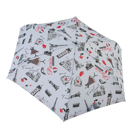 RAINSTORY雨傘-漫遊巴黎抗UV手開輕細口紅傘