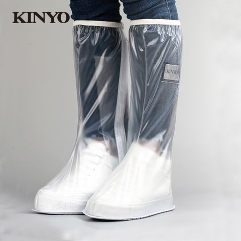 價格簡單★輕鬆入手【KINYO】磨砂白防雨鞋套 防滑雨鞋 AS-5730