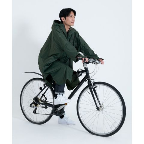 日本Wpc. R1122-906 軍綠色 機車、自行車手背延伸雨衣