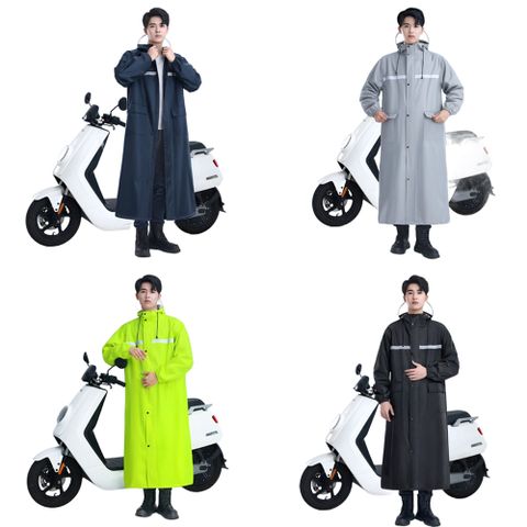 一件式長版雨衣 風衣式前開襟雨衣 摩托車用雨衣 (多色尺寸可選)