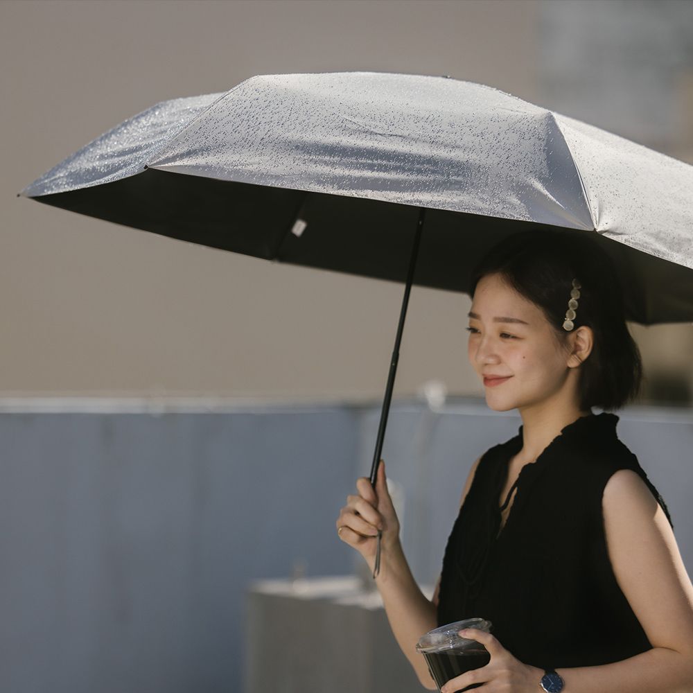 rento 碳纖輕量黑膠晴雨傘-松葉