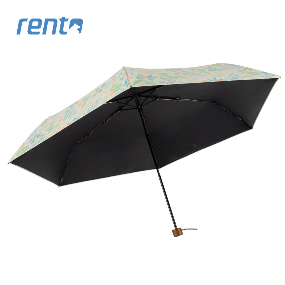 rento 碳纖輕量黑膠晴雨傘-稻荷狐狸