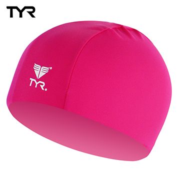 TYR 美國 成人萊卡泳帽 Lycra Swim Cap Pink 台灣總代理