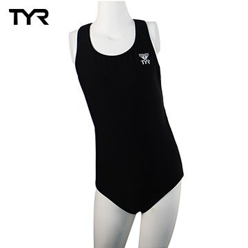 TYR 美國兒童連身三角黑色泳裝Solid Female Maxback JUNIOR