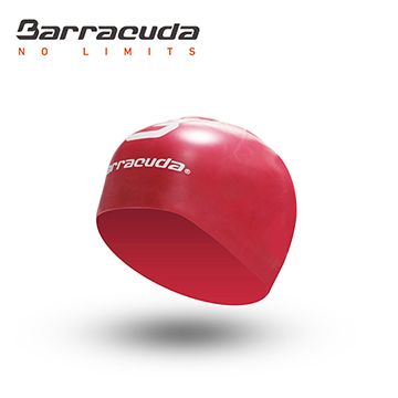 Barracuda 巴洛酷達 美國成人矽膠3D泳帽-紅色