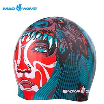 MADWAVE 俄羅斯成人矽膠泳帽 TRIBE