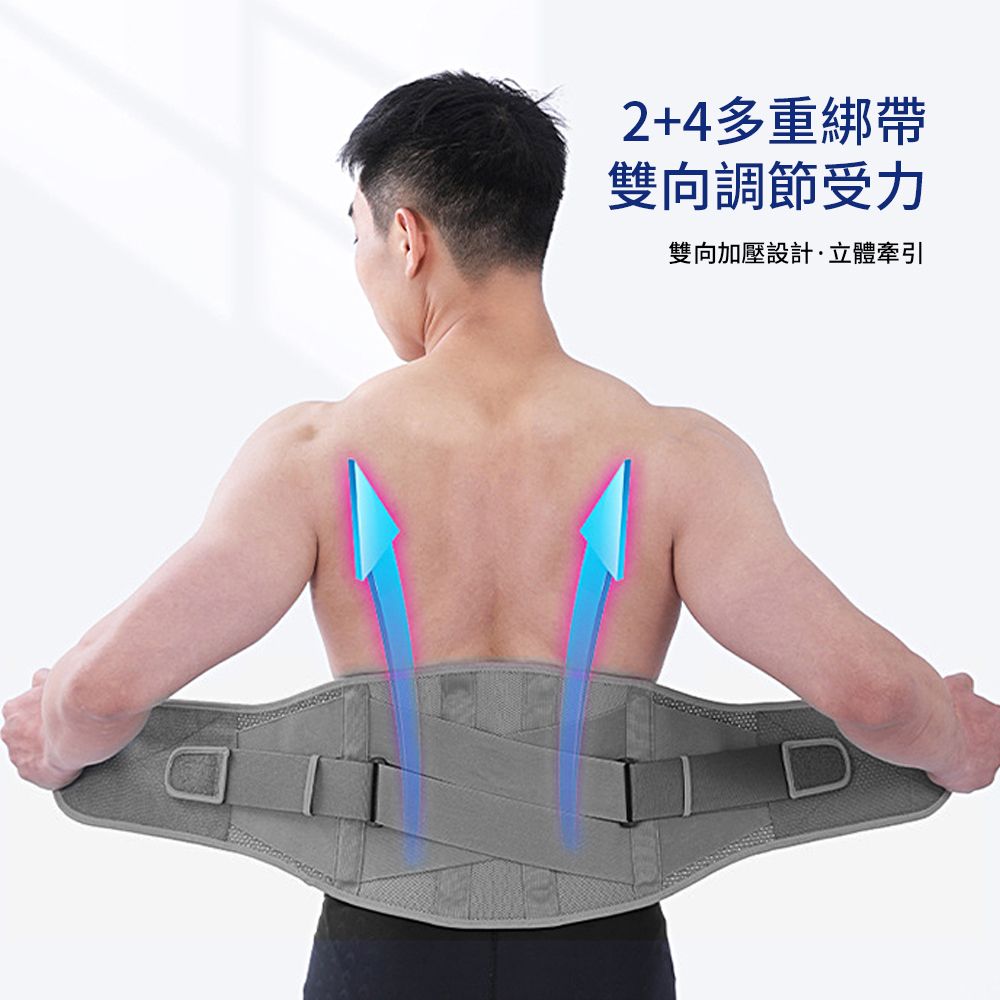 JDTECH 鋼板支撐 可調式雙向加壓護腰帶 運動健身彈性束腰帶（塑身訓練腰帶 腰部護具 腰部不適/酸痛）