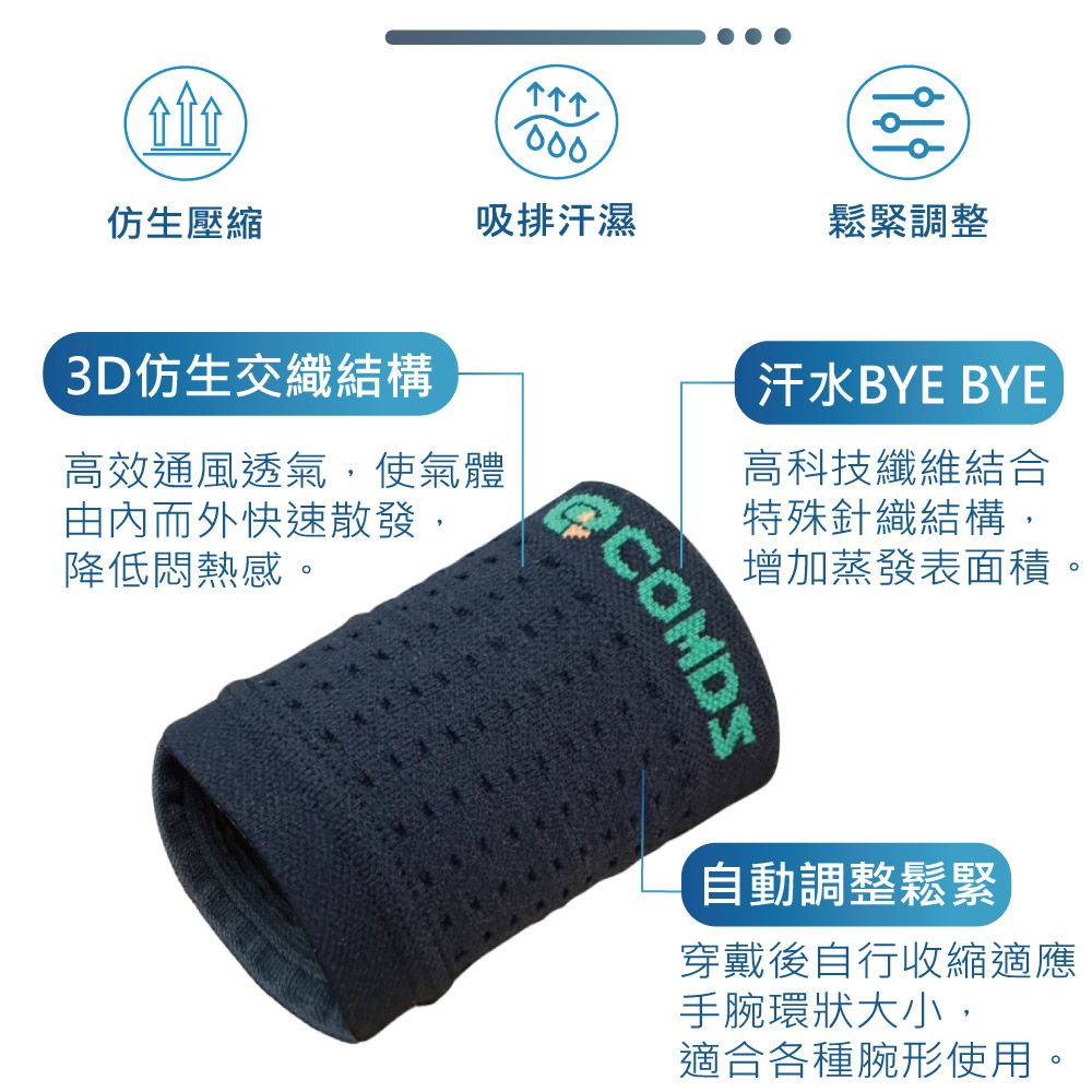 COMDS 康得適 JO-303 仿生壓縮護腕 台灣製造