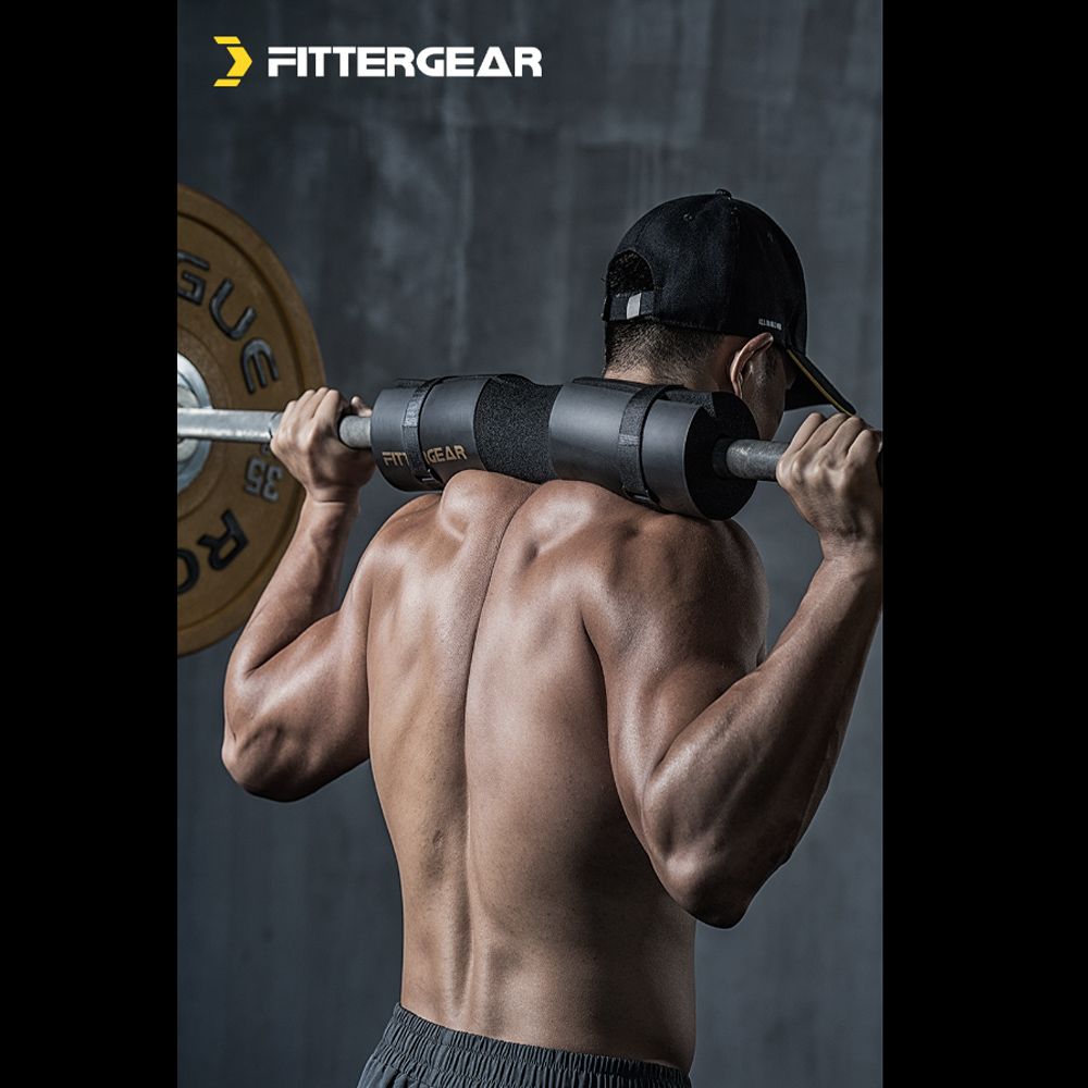 FitterGear  健身重訓深蹲舉重槓鈴肩部護套 酷黑