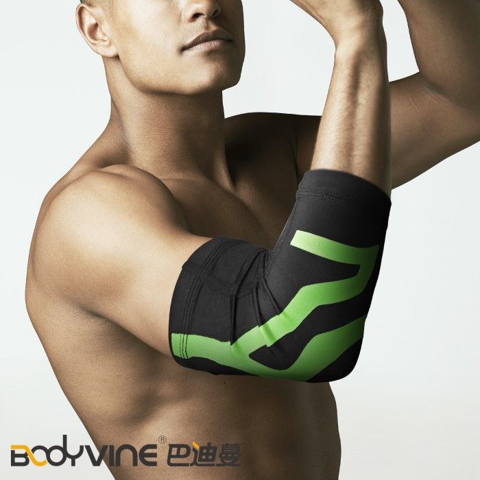 Body Vine 束健 超薄貼紮護肘(左右通用)-1只【BODYVINE巴迪蔓】(綠色)