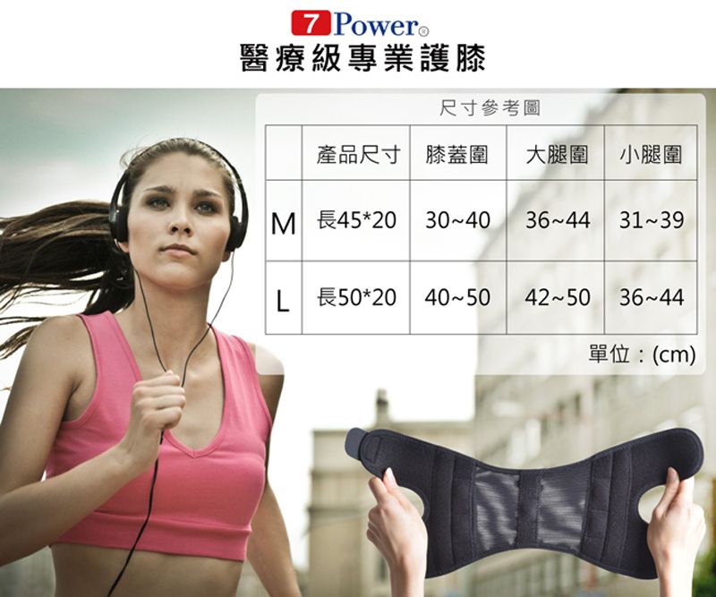 7Power  醫療級專業護膝2入+護踝2入超值組