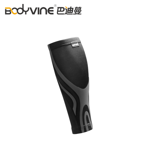 【BODYVINE巴迪蔓】超薄貼紮小腿套  晶亮黑