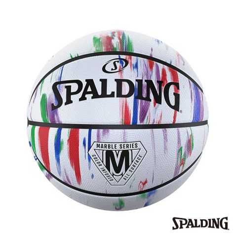 SPALDING 斯伯丁 SP 大理石系列 彩虹 橡膠款 7號籃球