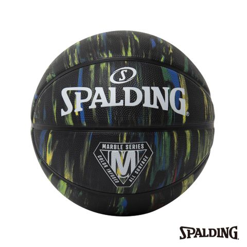 SPALDING 斯伯丁 SP 大理石系列 黑彩 橡膠款 7號籃球