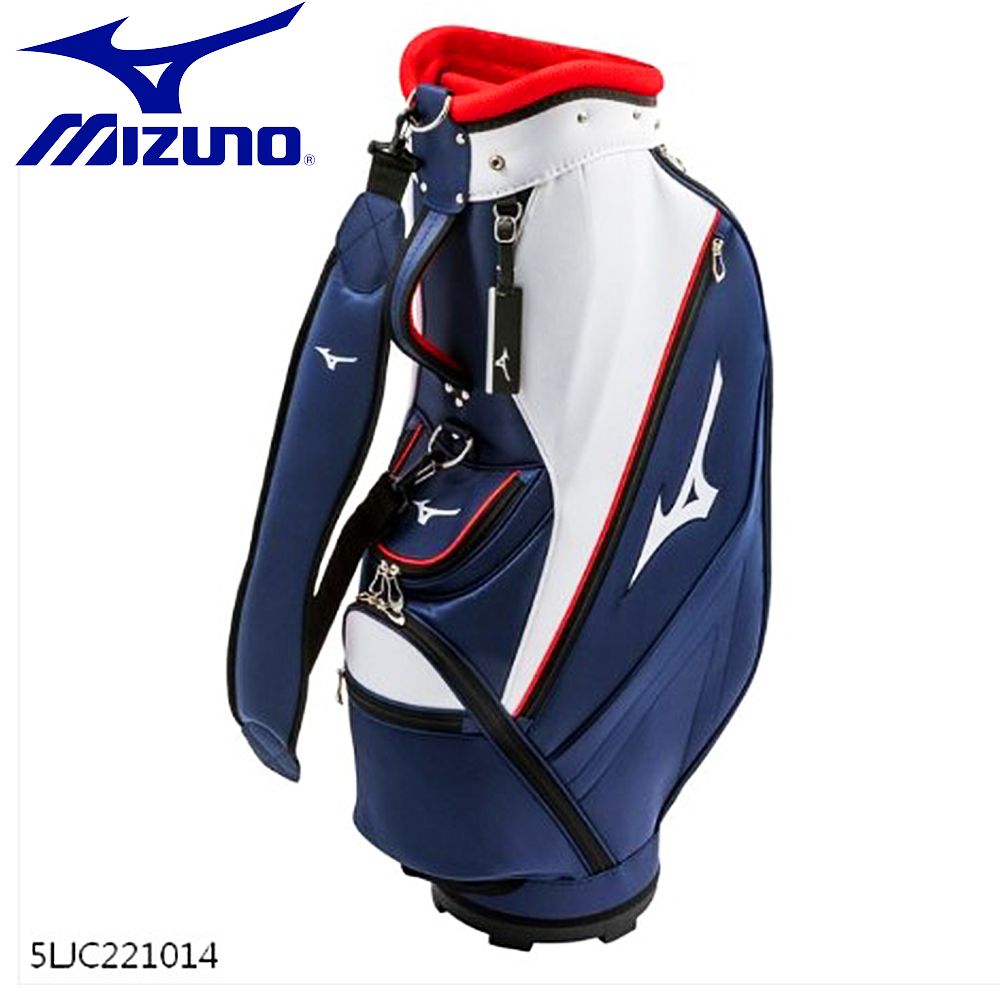 Mizuno 高爾夫球桿袋9吋深藍/白/紅5LJC2210-14 - PChome 24h購物