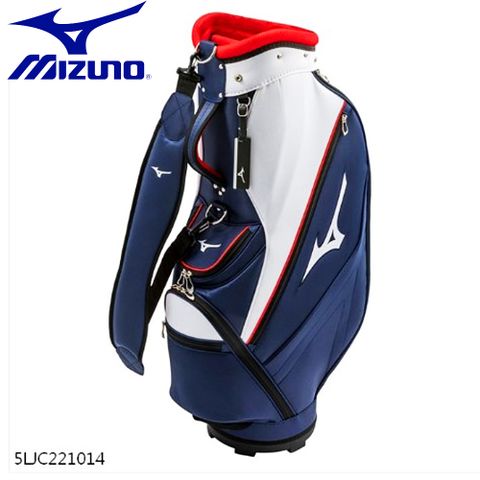 Mizuno 高爾夫球桿袋 輕量9吋 深藍/白/紅 5LJC 2210-14
