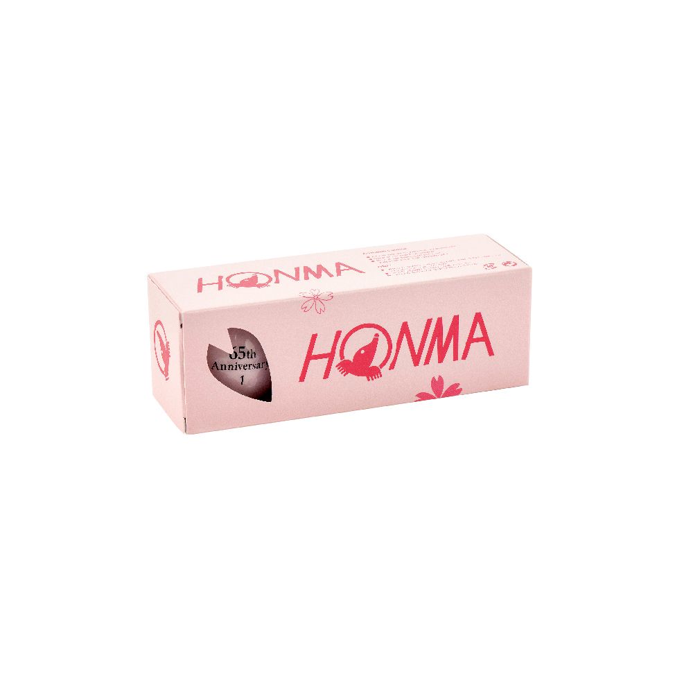 HONMA 本間高爾夫 櫻之舞65週年限定款 女生遠距雙層球 粉紅高爾夫球 2盒(贈Tee球座)