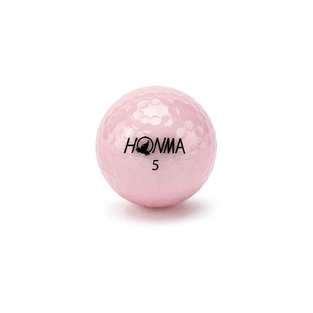 HONMA 本間高爾夫 櫻之舞65週年限定款 女生遠距雙層球 粉紅高爾夫球 2盒(贈Tee球座)