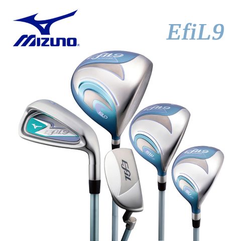 MIZUNO 美津濃 EFIL9 女用 全套高爾夫球具組 共10支 不附桿袋