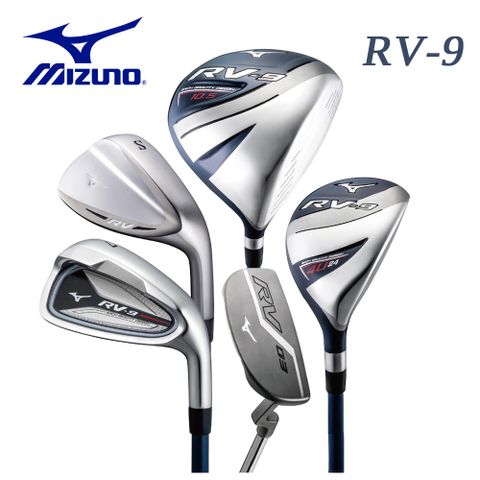 MIZUNO 美津濃 RV9 男用 全套高爾夫球具組 共11支 無附桿袋