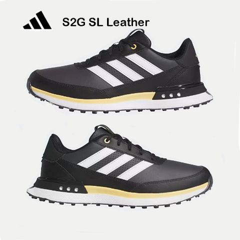 ADIDAS 愛迪達 S2G SL LEATHER 高爾夫/休閒兩用鞋 無釘款 黑 5046