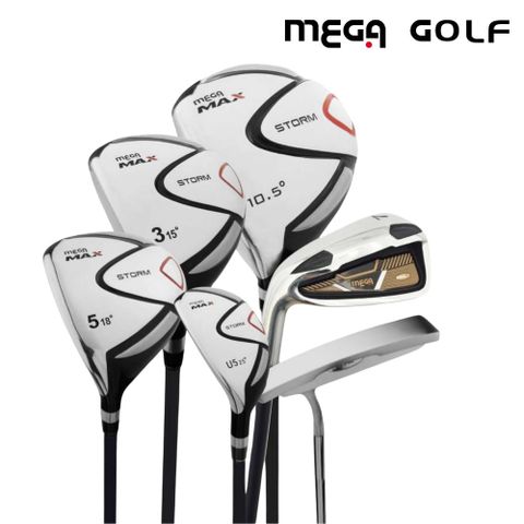 Mega 美高 【 GOLF】MAX STORM 男用 左手套桿組 日規 3W+1UT+7I+1PT+4COVER+專用球桿袋