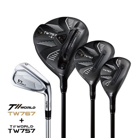 HONMA 本間高爾夫 TW757 3支木桿+TW767 5支鐵桿套組(高爾夫球桿 不含球袋)