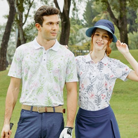 【Snowbee 司諾比】CoolMax男女-夏日風情短袖Polo衫(情侶款 高爾夫球衫 球衣 運動 登山 網球 騎車 運動衫)